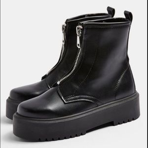 Topshop kasper zip front boots